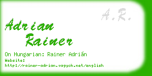 adrian rainer business card